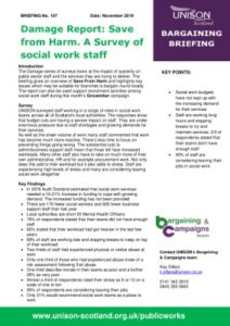 thumbnail of Bargaining Briefing – Damage Report Social Work Novemner 2019