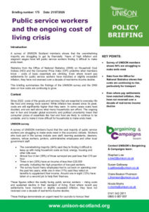thumbnail of Briefing 175 cost of living
