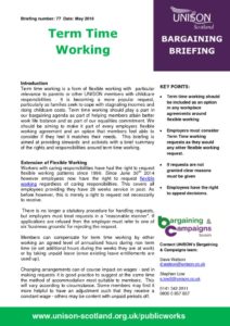 thumbnail of Briefing 77 Term Time Working