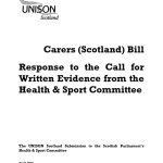 Carers (Scotland) Bill response