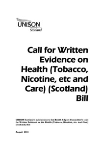 thumbnail of HealthTobaccoNicotine+CareBill_UNISONsubmissiontoSPHealth+SportCttee_Aug2015