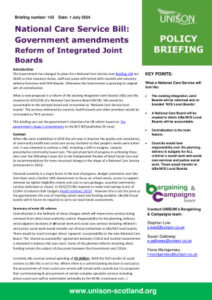 thumbnail of Policy Briefing 143 IJB Reforms NCS July 2024