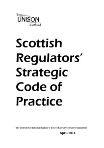thumbnail of ScottishRegulatorsStrategicCodeofPracticeResponseApr2014