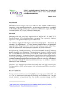 thumbnail of UNISON Response Circular Economy NetZET Cttee Aug23