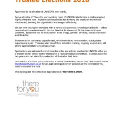 thumbnail of UNISON Welfare Trustee Election Advert 2018